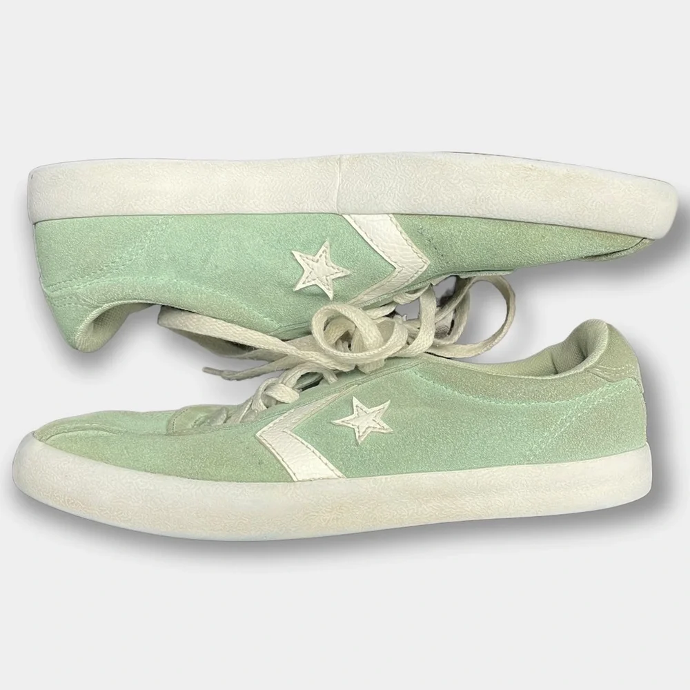 Converse Mint Green Suede Sneakers Girl's Junior Size 4